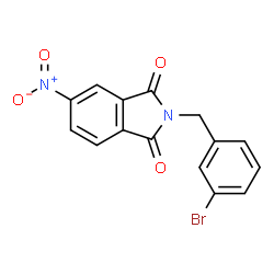 ChemSpider 2D Image | 2-(3-Bromobenzyl)-5-nitro-1H-isoindole-1,3(2H)-dione | C15H9BrN2O4