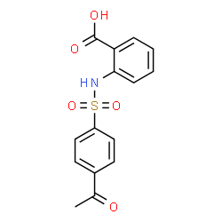 ChemSpider 2D Image | 2-{[(4-Acetylphenyl)sulfonyl]amino}benzoic acid | C15H13NO5S