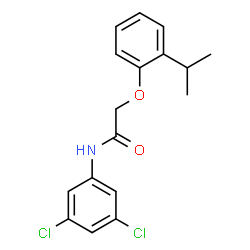 ChemSpider 2D Image | N-(3,5-Dichlorophenyl)-2-(2-isopropylphenoxy)acetamide | C17H17Cl2NO2