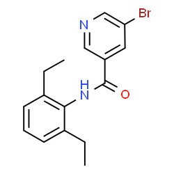 ChemSpider 2D Image | 5-Bromo-N-(2,6-diethylphenyl)nicotinamide | C16H17BrN2O