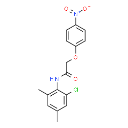 ChemSpider 2D Image | N-(2-Chloro-4,6-dimethylphenyl)-2-(4-nitrophenoxy)acetamide | C16H15ClN2O4