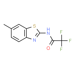 ChemSpider 2D Image | 2,2,2-Trifluoro-N-(6-methyl-1,3-benzothiazol-2-yl)acetamide | C10H7F3N2OS