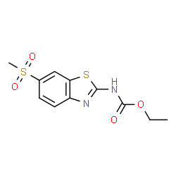 ChemSpider 2D Image | Ethyl [6-(methylsulfonyl)-1,3-benzothiazol-2-yl]carbamate | C11H12N2O4S2
