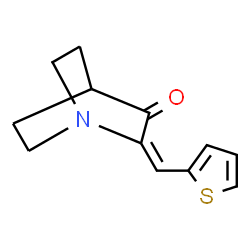 ChemSpider 2D Image | 2-(2-thienylmethylidene)quinuclidin-3-one | C12H13NOS