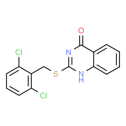 ChemSpider 2D Image | 2-[(2,6-Dichlorobenzyl)sulfanyl]-4(1H)-quinazolinone | C15H10Cl2N2OS