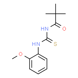 ChemSpider 2D Image | N-[(2-Methoxyphenyl)carbamothioyl]-2,2-dimethylpropanamide | C13H18N2O2S