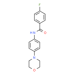 ChemSpider 2D Image | 4-Fluoro-N-[4-(4-morpholinyl)phenyl]benzamide | C17H17FN2O2