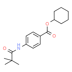 ChemSpider 2D Image | Cyclohexyl 4-[(2,2-dimethylpropanoyl)amino]benzoate | C18H25NO3