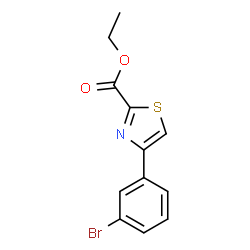 ChemSpider 2D Image | Ethyl 4-(3-Bromophenyl)thiazole-2-carboxylate | C12H10BrNO2S