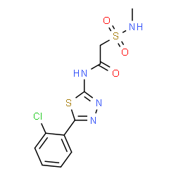 ChemSpider 2D Image | N-[5-(2-Chlorophenyl)-1,3,4-thiadiazol-2-yl]-2-(methylsulfamoyl)acetamide | C11H11ClN4O3S2