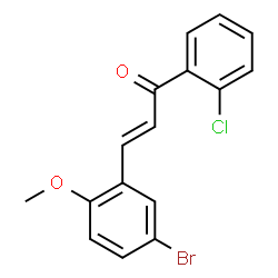 ChemSpider 2D Image | (2E)-3-(5-Bromo-2-methoxyphenyl)-1-(2-chlorophenyl)-2-propen-1-one | C16H12BrClO2