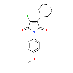 ChemSpider 2D Image | 3-Chloro-1-(4-ethoxy-phenyl)-4-morpholin-4-yl-pyrrole-2,5-dione | C16H17ClN2O4