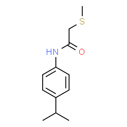 ChemSpider 2D Image | N-(4-Isopropylphenyl)-2-(methylsulfanyl)acetamide | C12H17NOS