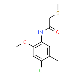 ChemSpider 2D Image | N-(4-Chloro-2-methoxy-5-methylphenyl)-2-(methylsulfanyl)acetamide | C11H14ClNO2S