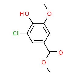ChemSpider 2D Image | Methyl 3-chloro-4-hydroxy-5-methoxybenzoate | C9H9ClO4