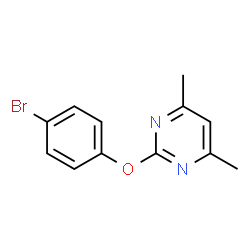 ChemSpider 2D Image | 2-(4-Bromophenoxy)-4,6-dimethylpyrimidine | C12H11BrN2O