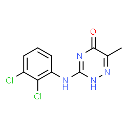 ChemSpider 2D Image | 3-[(2,3-Dichlorophenyl)amino]-6-methyl-1,2,4-triazin-5(2H)-one | C10H8Cl2N4O