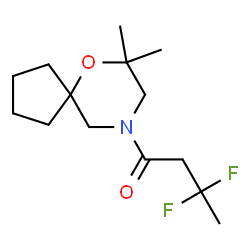 ChemSpider 2D Image | 1-(7,7-Dimethyl-6-oxa-9-azaspiro[4.5]dec-9-yl)-3,3-difluoro-1-butanone | C14H23F2NO2
