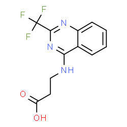 ChemSpider 2D Image | N-[2-(Trifluoromethyl)-4-quinazolinyl]-beta-alanine | C12H10F3N3O2