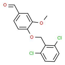 ChemSpider 2D Image | 4-[(2,6-Dichlorobenzyl)oxy]-3-methoxybenzaldehyde | C15H12Cl2O3