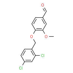 ChemSpider 2D Image | 4-((2,4-dichlorobenzyl)oxy)-3-methoxybenzaldehyde | C15H12Cl2O3