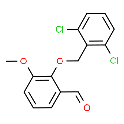 ChemSpider 2D Image | 2-((2,6-Dichlorobenzyl)oxy)-3-methoxybenzaldehyde | C15H12Cl2O3