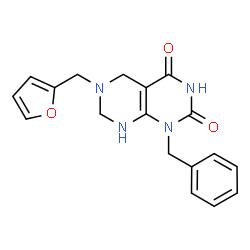 ChemSpider 2D Image | 1-Benzyl-6-(2-furylmethyl)-5,6,7,8-tetrahydropyrimido[4,5-d]pyrimidine-2,4(1H,3H)-dione | C18H18N4O3