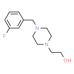 ChemSpider 2D Image | 2-[4-(3-Fluorobenzyl)-1-piperazinyl]ethanol | C13H19FN2O