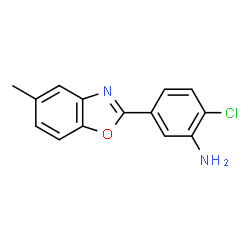 ChemSpider 2D Image | 2-Chloro-5-(5-methyl-1,3-benzoxazol-2-yl)aniline | C14H11ClN2O