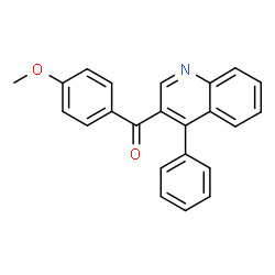 ChemSpider 2D Image | (4-Methoxyphenyl)(4-phenyl-3-quinolinyl)methanone | C23H17NO2