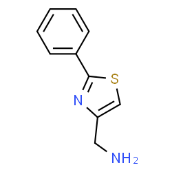 ChemSpider 2D Image | (2-Phenylthiazol-4-yl)methanamine | C10H10N2S