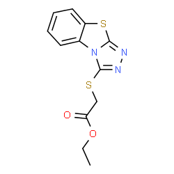 ChemSpider 2D Image | Ethyl ([1,2,4]triazolo[3,4-b][1,3]benzothiazol-3-ylsulfanyl)acetate | C12H11N3O2S2