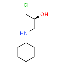 ChemSpider 2D Image | (2S)-1-Chloro-3-(cyclohexylamino)-2-propanol | C9H18ClNO