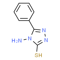 ChemSpider 2D Image | 4-Amino-3-mercapto-5-phenyl-4H-1,2,4-triazole | C8H8N4S