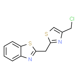 ChemSpider 2D Image | 2-{[4-(Chloromethyl)-1,3-thiazol-2-yl]methyl}-1,3-benzothiazole | C12H9ClN2S2