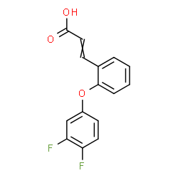 ChemSpider 2D Image | 3-[2-(3,4-Difluorophenoxy)phenyl]acrylic acid | C15H10F2O3