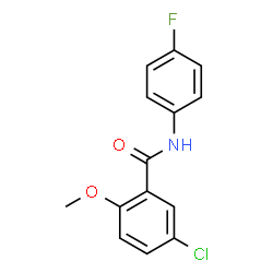 ChemSpider 2D Image | 5-Chloro-N-(4-fluorophenyl)-2-methoxybenzamide | C14H11ClFNO2