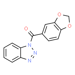 ChemSpider 2D Image | Benzo[1,3]dioxol-5-yl-benzotriazol-1-yl-methanone | C14H9N3O3