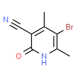 ChemSpider 2D Image | 5-Bromo-4,6-dimethyl-2-oxo-1,2-dihydro-3-pyridinecarbonitrile | C8H7BrN2O