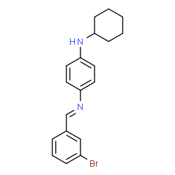 ChemSpider 2D Image | 4-[(E)-(3-Bromobenzylidene)amino]-N-cyclohexylaniline | C19H21BrN2