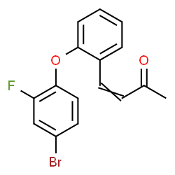 ChemSpider 2D Image | 4-[2-(4-Bromo-2-fluorophenoxy)phenyl]-3-buten-2-one | C16H12BrFO2
