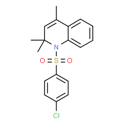 ChemSpider 2D Image | 1-(4-chlorobenzenesulfonyl)-2,2,4-trimethylquinoline | C18H18ClNO2S