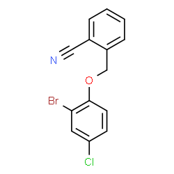 ChemSpider 2D Image | 2-[(2-Bromo-4-chlorophenoxy)methyl]benzonitrile | C14H9BrClNO
