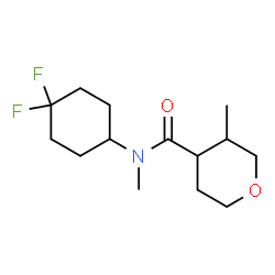 ChemSpider 2D Image | N-(4,4-Difluorocyclohexyl)-N,3-dimethyltetrahydro-2H-pyran-4-carboxamide | C14H23F2NO2