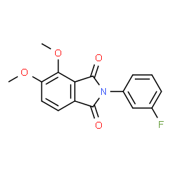 ChemSpider 2D Image | 2-(3-Fluorophenyl)-4,5-dimethoxy-1H-isoindole-1,3(2H)-dione | C16H12FNO4