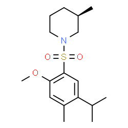 ChemSpider 2D Image | (3R)-1-[(5-Isopropyl-2-methoxy-4-methylphenyl)sulfonyl]-3-methylpiperidine | C17H27NO3S
