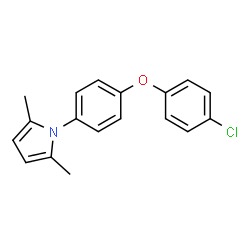 ChemSpider 2D Image | 1-[4-(4-Chlorophenoxy)phenyl]-2,5-dimethyl-1H-pyrrole | C18H16ClNO