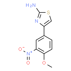 ChemSpider 2D Image | 4-(4-Methoxy-3-nitrophenyl)-1,3-thiazol-2-amine | C10H9N3O3S