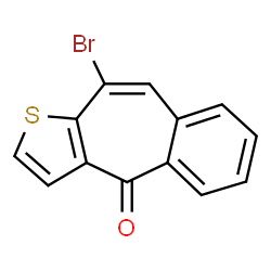 ChemSpider 2D Image | 10-Bromo-4H-benzo[4,5]cyclohepta[1,2-b]thiophen-4-one | C13H7BrOS