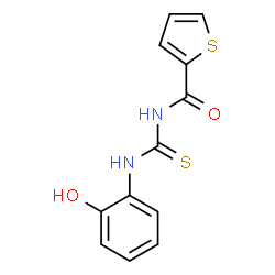 ChemSpider 2D Image | N-[(2-Hydroxyphenyl)carbamothioyl]-2-thiophenecarboxamide | C12H10N2O2S2